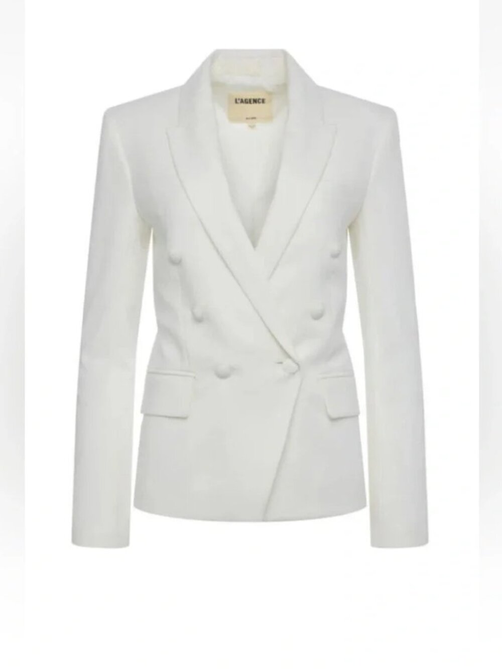 L'agence Kenzi Blazer Crisp White with White Buttons 4 Like Kyomi